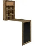 [en.casa] Wandklapptisch, Braun, Holzwerkstoff, Holz Optik, 50x156x91.5 cm,