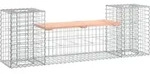 vidaXL Gartenbank,, Braun, Holz, 41x60.5x183 cm, Gartenm&ouml;bel, Gartenb&auml;nke