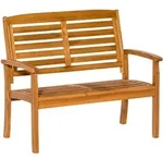 Gardenson Gartenbank Paraiba, Akazie, Holz, Akazie, massiv, 2-Sitzer, 110x92x62 cm,