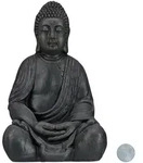 Relaxdays Statue, Anthrazit, Kunststoff, 30x50x25 cm, Dekoration, Skulpturen &