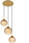 Globo H&auml;ngeleuchte, Messing, Metall, Glas, 43x150x43 cm, beliebig k&uuml;rzbar,...