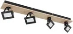 Globo Led-Strahler, Schwarz, Dunkelbraun, Holz, Metall, Glas, F, 66 cm, verstellbare