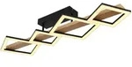 Globo Led-Deckenleuchte, Opal, Schwarz, Dunkelbraun, Metall, Kunststoff,