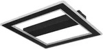 Globo Led-Deckenleuchte Mattia, Opal, Schwarz, Metall, Kunststoff, 45x5x45 cm, Lampen