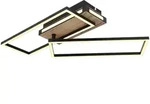 Globo Led-Deckenleuchte, Opal, Schwarz, Dunkelbraun, Metall, Kunststoff,