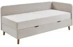 home24 Liege, Beige, Holz, Eiche, massiv, 90x200 cm, Reach, Typenauswahl,