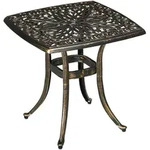 Outsunny Garten, Bronze, Metall, 54x52.5x54 cm, Gartenm&ouml;bel, Gartentische,