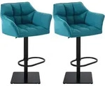 CLP Barhocker, T&uuml;rkis, Metall, 64x88x45 cm, Esszimmer, Barm&ouml;bel, Barhocker