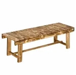Outsunny Gartenbank,, Braun, Holz, 38x35x110 cm, Gartenm&ouml;bel, Gartenb&auml;nke