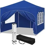 Woltu Pavillon,, Blau, Metall, 300x260x300 cm, Sonnen- & Sichtschutz, Pavillons...