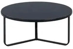 Xora Couchtisch, Schwarz, Metall, rund, Flachrohr, X-Form, 80x35x80 cm, einfacher