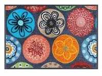 Esposa FUßMATTE Coralis, Mehrfarbig, Textil, Blume, rechteckig, 50x75 cm, Textiles