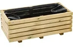 Siena Garden Blumenkasten, Schwarz, Kiefer, Holz, Textil, Kiefer, 100x40x40 cm,