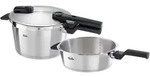 Fissler Schnellkochtopfset Vitaquick&reg; Premium satiniert, Silber, Metall, 2-teilig,