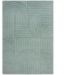 Flair Rugs Wollteppich, Hellblau, Textil, Struktur, rechteckig, 230x160 cm, Reach, in