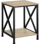 tectake Beistelltisch, Natur, Holzwerkstoff, Beton Optik, 40.5x52.2x40.5 cm,