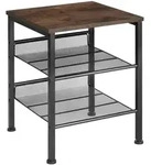 tectake Beistelltisch, Rost, Holz, Beton Optik, 40x50.5x40.5 cm, Wohnzimmer,
