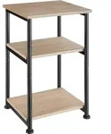 tectake Beistelltisch, Natur, Holzwerkstoff, Beton Optik, 34x59x30 cm, Wohnzimmer,