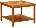 vidaXL Couchtisch, Braun, Holz, Akazie, Quadratisch,Quadratisch, 60x45x60 cm,