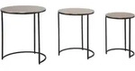 Mid.you Satztisch, Gold, Metall, 3-teilig, rund, rund, Wohnzimmer,...