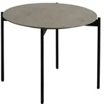 Venjakob Couchtisch, Schwarz, Hellgrau, Metall, Keramik, rund, rund, 55x42x55 cm,