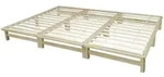 Homestyle4u Holzbett, Braun, Holz, Kiefer, 270x200 cm, Schlafzimmer, Betten