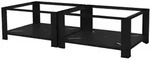 Ml-Design Doppel, Schwarz, Metall, 128x32x54 cm, Waschk&uuml;che, Waschmaschinenschrank