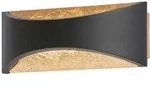 Fischer & Honsel Led-Wandleuchte Rio, Schwarz, Gold, Metall, 22.5x9 cm, Lampen &