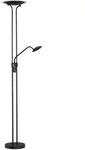 Fischer & Honsel Led-Stehleuchte Tallri, Schwarz, Glas, 180 cm, Lesearm,
