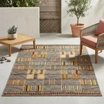 Gino Falcone Outdoorteppich, Grau, Textil, Abstrakt, Rechteckig, 80x165 cm,