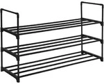 Calicosy Schuhregal, Schwarz, Metall, 30.5x55x92 cm, Garderobe, Schuhaufbewahrung,
