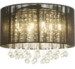 Globo Deckenleuchte, Schwarz, Metall, Glas, Textil, 14 mm, F, 29 cm, Lampen &