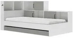 Mid.you Stauraumbett, Grau, Wei&szlig;, Holzwerkstoff, 1 Schublade(n) Schubladen,...