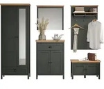 Landscape Garderobe, Gr&uuml;n, Eiche, Holzwerkstoff, 5-teilig, 1 Schublade(n)
