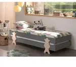 Vipack Stapelbett, Grau, Holz, Kiefer, 90x200 cm, Schlafzimmer, Betten, G&auml;stebetten
