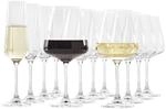 Leonardo Gl&auml;serset Paladino, Klar, Glas, 12-teilig, Essen & Trinken, Gl&auml;ser,