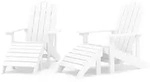 vidaXL Gartenst&uuml;hle, Wei&szlig;, Kunststoff, 83x92x45 cm, Loungem&ouml;bel, Loungesessel