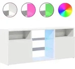 vidaXL Tv-Schrank, Wei&szlig;, Holz, 1 F&auml;cher, Rechteckig, 120x50x30 cm, Wohnzimmer,
