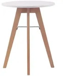 CLP Esstisch, Wei&szlig;, Holz, 60x75x60 cm, Esszimmer, Tische, Esstische