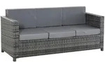 Outsunny Poly-Rattan, Grau, Metall, 70x80x185 cm, Loungem&ouml;bel, Outdoorsofas