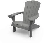 Keter Garten-Relaxsessel, Graphit, Kunststoff, Holzoptik, 80x93x93 cm, wetterfest,