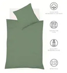 Fleuresse Bettw&auml;sche Provence, Olivgr&uuml;n, Textil, Uni, 200x200 cm, pflegeleicht,