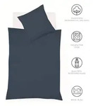 Fleuresse Bettw&auml;sche Provence, Dunkelblau, Textil, Uni, 155x200 cm, pflegeleicht,