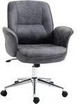 Vinsetto B&uuml;rostuhl, Dunkelgrau, Kunststoff, 70x106x65 cm, Arbeitszimmer,