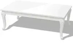 vidaXL Couchtisch, Wei&szlig;, Holzwerkstoff, 65x42x115 cm, Wohnzimmer, Wohnzimmertische,