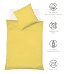 Fleuresse Bettw&auml;sche Provence, Gelb, Textil, Uni, 155x220 cm, b&uuml;gelleicht,