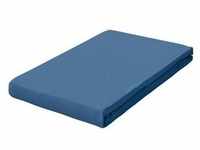 Schlafgut Topper-Spannbetttuch Pure, Blau, Textil, 180-200x200-220 cm, Grüner Punkt,