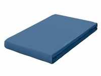 Schlafgut Boxspring-Spannleintuch Pure, Blau, Textil, 120-130x200-220 cm,...