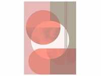 Komar Vliestapete Form, Rosa, Rot, Weiß, Abstraktes, 200x280 cm, FSC Mix,...