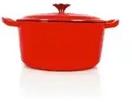 Echtwerk Schmortopf, Rot, Metall, 3,5 L, rund, backofengeeignet, kratzfest,